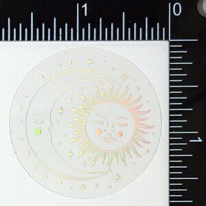 🌀10/$10🌀 Silver Celestial Holographic Translucent Waterproof Vinyl Sticker